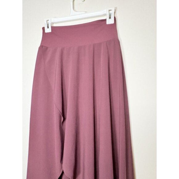 HALARA High Low Ruffle Pocket Flair Skirt Skort Athleisure Comfort Burgundy XS - Picture 2 of 6